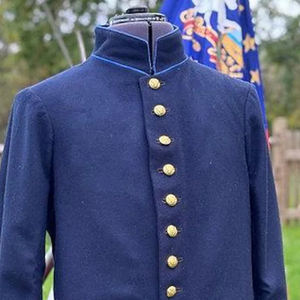 Abrigo de Frac Tradicional Americano Reproducido con Botones, Abrigo de Frac Americano Reproducido para Reenactment - Product Image 4