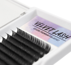 Forever J fait à la main en Corée KC Cert PBT Velvet Lash 0.05mm D + Curl 5-20mm Extensions de fibres sûres en forme de vison naturel mat - Product Image 6