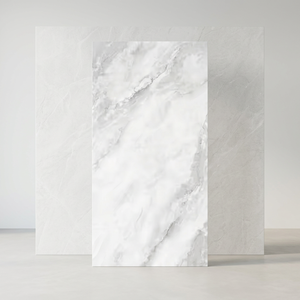 Dalles de pierre frittée en porcelaine polie blanc brillant Islande 1600x3200mm Grand format - Product Image 2
