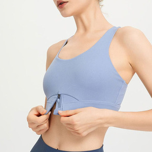 Sujetador deportivo sin costuras para mujer, talla grande, con efecto push-up, antideslizante, con malla cruzada, cobertura total, transpirable. - Product Image 6