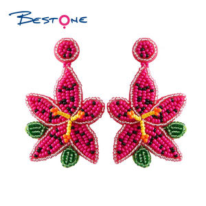 Pendientes de Aro con Cuentas Bordadas, Ideales para Bodas, Fiestas y Eventos Festivos, Hechos a Mano, Estilo Étnico, Accesorios de Joyería de Moda - Product Image 3