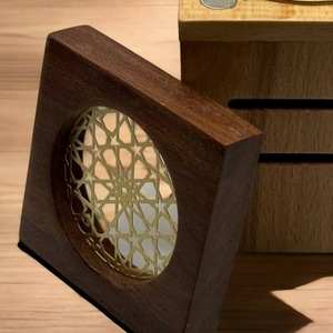 Quemador de incienso de madera Mabkhara, quemador de incienso árabe Oud, soporte de madera para Bakhoor, decoración de fragancia para el hogar de estilo medioriental - Product Image 2