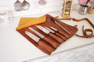 Heavy Duty Wholesale Custom <b>Tool</b> <b>Bag</b> Knife Roll Case Lightweight Own Logo Oem Genuine Leather <b>Tool</b> <b>Kit</b> LKR-0283 - Product Image 5