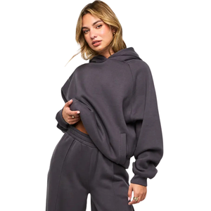Women Oversized Hoodie Tracksuit <b>Set</b> Pullover Sweatshirt Wide Leg Trousers Elastic Waist Casual <b>Two</b> <b>Piece</b> <b>Lounge</b> Outfit - Product Image 3