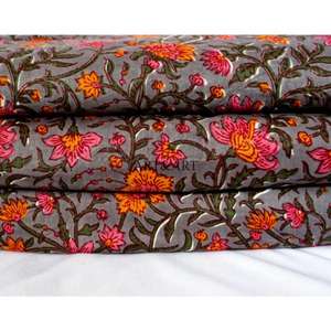 Tela de Algodón Estampada Floral de la Mejor Calidad, Proveedor Indio, Venta al por Mayor, Compre a Precio de Mayoreo en Pedidos al por Mayor - Product Image 3