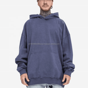 Wholesale Mens 450gsm Heavy Plain Custom Heavyweight French Terry Hoodies Oversized Blank Stone Acid <b>Vintage</b> Wash Hoodies - Product Image 1