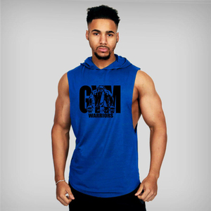 Débardeur à capuche sans manches pour hommes et garçons, personnalisable avec logo, prêt à expédier, pour le sport et la gym, vente en gros - Product Image 1