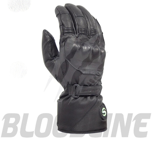 Gants de moto en cuir BLOODLINE à écran tactile, longueur poignet, thermiques, non doublés, écologiques, style sportif, pour cyclisme, utilisation hivernale - Product Image 2
