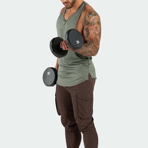Wholesale Custom Men's Sleeveless Tank <b>Tops</b>-Quick Dry Breathable Eco-Friendly Anti-UV 100% Polyester O-Neck - Product Image 5