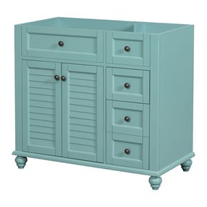 Solid Wood 36-Inch Bathroom Vanity Without Top Free Standing 2-Drawer Set with Soft Closing Doors Sink Included - Product Image 3