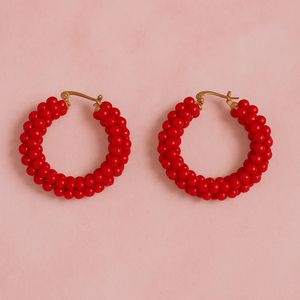 ต่างหูห้อยประดับลูกปัดหลากสีสัน ทำมือ ประดับมุกเทียม สไตล์โบฮีเมียน ทันสมัย เครื่องประดับแบบเสียบเล็บ สำหรับผู้หญิง สไตล์ชาติพันธุ์ - Product Image 1