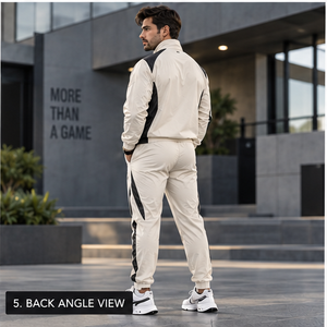 Survêtement de jogging sportif sublimé pour homme, blanc et noir, coupe-vent, avec fermeture éclair intégrale, respirant, logo avant, OEM, le plus vendu 2026 - Product Image 5