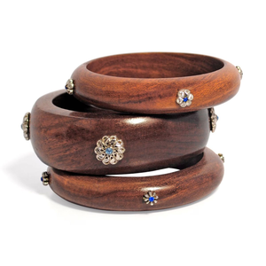 Bracelets en bois naturels, magnifiques et design, avec incrustations en laiton, pour un usage quotidien, taille personnalisable - Product Image 6