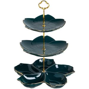 Assiette à fruits en céramique de luxe léger, plat de service domestique en poterie pour gâteaux, noix et collations - Product Image 5