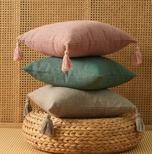 Modern Square Woven Linen <b>Cushion</b> <b>Cover</b> for Home Use - Product Image 3
