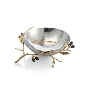 Gold Catch-All <b>Decorative</b> <b>Bowl</b> Elegant Metal Trinket Dish <b>for</b> <b>Keys</b> Jewelry Table Decor - Product Image 1