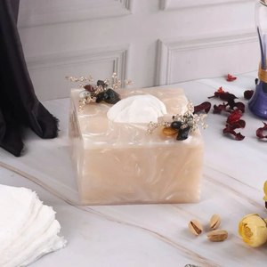 Support de rangement pour pinceaux de maquillage en résine époxy style luxe, organiseur cosmétique, support de rangement pour coiffeuse, artisanat personnalisé au meilleur prix - Product Image 4