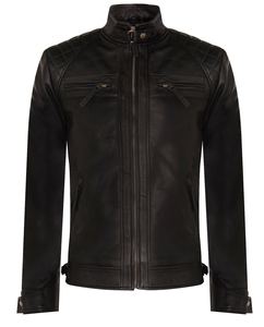 Nouvelle veste en cuir pour homme, pas chère, OEM, élégante, tendance, décontractée, vêtements d'extérieur, fabrication par le fabricant - Product Image 1