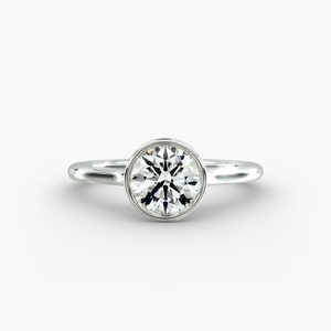 Bague Solitaire Élégante en Moissanite Ronde Taille Brillant, Monture à Griffes en Argent Sterling 925, Bijou Fin de Luxe pour Mariage, Idée Cadeau - Product Image 4