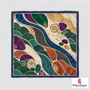 Elegant Printed Square <b>Scarf</b> Soft Lightweight High Quality OEM ODM Manufacturer Maui Custom Fabric Products Wholesale - Product Image 4