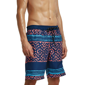 Short de bain en tissu tricoté imprimé de haute qualité, taille élastique, longueur genou, imperméable et respirant pour l'été, la plage et le fitness - Product Image 6