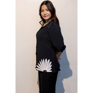 SIENNA Women Black <b>Shirt</b> Casual Lightweight Comfortable Fabric Smart Fit Everyday Wear Top - Product Image 3