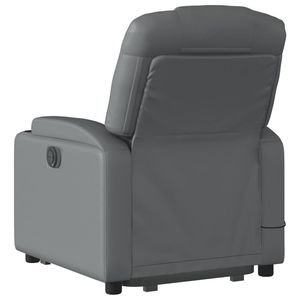 Fauteuil de massage inclinable gris avec fonction de levage - Product Image 4