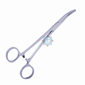 Pinzas Hemostáticas Quirúrgicas Grayrocks, Curvas, con Mordazas Dentadas, Manuales, de Acero Inoxidable, Certificación CE, Instrumento de Clase I - Product Image 1