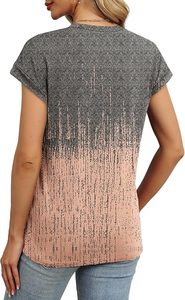 Womens Summer Tops Short Sleeve <b>Shirts</b> Crew Neck Cute Trendy Tunic Blouses - Product Image 4