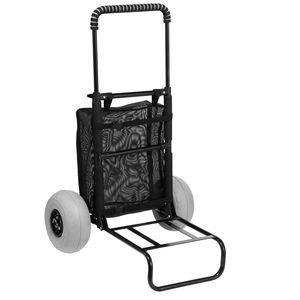 Carrello pieghevole per Sand da 165 libbre per impieghi gravosi 20.1 \ "X 14.6 \" Cargo ponte 9 \ "ruote a palloncino 27.2 \" 44.9 \ "carrello da spiaggia regolabile in altezza - Product Image 1