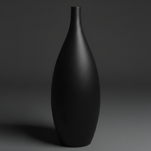 Jarrón de Metal Negro Mate Premium con Delicadas Flores Blancas para una Decoración Elegante y Moderna del Hogar y Bodas - Product Image 2