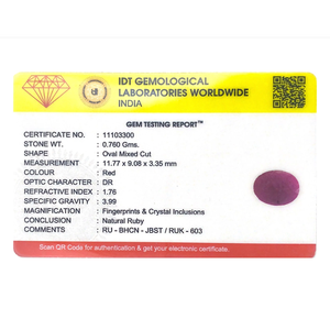Natural African Ruby 3.8 Carat Oval Cut Loose Gemstone for Fine Jewelry - Product Image 4