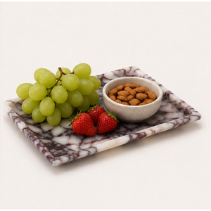 Bandeja de Mármol Ecológica de Diseño de Lujo, Organizador de Baño de Piedra Natural, Plato Decorativo para Servir en Bodas - Product Image 6
