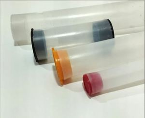 Tube à essai en plastique transparent, tube rond pour échantillons avec bouchon, couleur personnalisée, récipient de laboratoire - Product Image 2