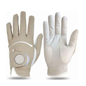 Gant de golf blanc pour homme en cuir véritable Cabretta, qualité tour, peau de mouton premium, respirant, haute adhérence, durable, haute performance - Product Image 5