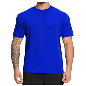 Men's <b>Black</b> Short Sleeve O-Neck Jersey <b>T</b>-<b>Shirt</b> Regular Fit Solid Casual Knitted <b>Plain</b> 100% Cotton Digital Eco-Friendly ROLEIN - Product Image 2