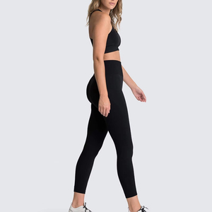 Conjunto de yoga de 2 piezas para mujer 2026 al por mayor, sin costuras, sin mangas, elástico, 100% poliéster, cintura alta, ecológico - Product Image 5