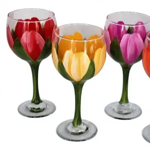 Vasos Florales Rosé para Oler y Disfrutar, Carrito de Bar con Diseño Floral, Vasos de Temporada, Vasos para Cócteles con Diseño Floral - Product Image 1