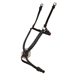 บังเหียนหนังคุณภาพสูงพรีเมียม พร้อมสายรัดจมูกแบบสแนฟเฟิลรูปเลข 8 ตกแต่งด้วยการเย็บแบบดีไซเนอร์ ทนทาน ผลิตจากสแตนเลสสตีล พร้อมสายบังเหียนแบบเว็บ - Product Image 2