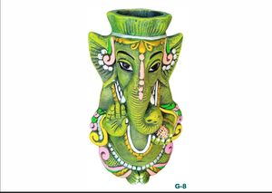 แจกันตั้งโต๊ะรูปพระพิฆเนศ งานฝีมือตกแต่งบ้านสไตล์อาร์ตเดโค ทำจากดินเหนียว (แบบตั้ง) สำหรับงานแต่งงาน งานวันเกิด - Product Image 3