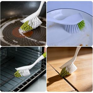 Set di 3 Spazzole per Piatti con Setole Rigide e Manico per Pulizia di Piatti, Pentole, Padelle, Lavello e Ghisa - Product Image 5