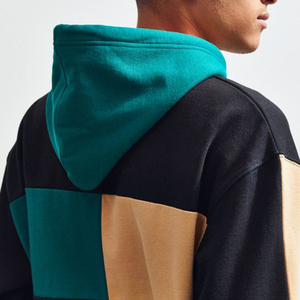 <b>Men</b> Color Block <b>Pullover</b> Hoodie Custom Fleece Kangaroo Pocket Casual Streetwear Sweatshirt <b>Men</b> Oversized Fleece <b>Pullover</b> - Product Image 5
