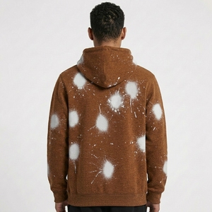 Sudadera con Capucha Oversize de Alta Calidad con Efecto Salpicado, de Forro Polar Liso 100% Algodón 370g, con Lavado Ácido, para Hombre, Estilo Streetwear - Product Image 4
