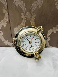 งานฝีมือโบราณ นาฬิกาแขวนผนังทองเหลืองรูปช่องหน้าต่างเรือ ของตกแต่งสไตล์ทะเล (6 นิ้ว) รุ่น BC-007 ทำด้วยมือ พกพาสะดวก - Product Image 6