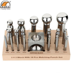 Kit de moulage et de façonnage de bijoux en acier inoxydable robuste Eagle - 19 pièces - Product Image 2