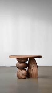 Live Edge Round Wood Console Table <b>Rustic</b> Brown Entryway Handmade Accent Furniture Tabletop Installation <b>Home</b> <b>Decor</b> - Product Image 3