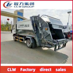 <span class=keywords><strong>Precio</strong></span> más bajo Dongfeng 4*2 6 metros cúbicos cargador trasero <span class=keywords><strong>camiones</strong></span> de recolección de basura camión de basura de compresión para la venta - Product Image 4