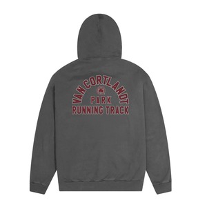 Custom <b>Dark</b> <b>Grey</b> <b>Hoodie</b> with Van Cortlandt Park Running Track Print - Premium Cotton Streetwear <b>Hoodie</b> for Runners and Athletes - Product Image 5