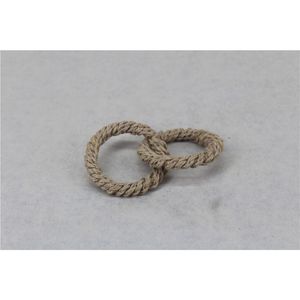 Boho Natural <b>Braided</b> Twine Napkin Ring Eco-Friendly Burlap Rope Serviette Holder for Farmhouse Table Decor Banquet Napkin Holder - Product Image 1