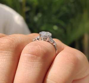 Anillo de Compromiso Avira Jewels con Diamante Moissanite de 1 Quilate, Anillo de Boda de Oro Blanco, Amarillo o Rosa de 14k, Sin Níquel, para Mujer - Product Image 3